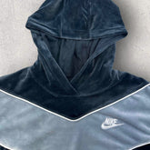 Nike Velour Colour Block Cropped Hoodie - S